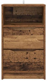 vidaXL Κομοδίνα 2 pcs Παλιό Ξύλο 40 x 30 x 467 εκ Επεξεργασμένο ξύλο