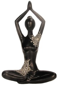 CALM POSE BLACK 2 DECO ΦΙΓΟΥΡΑ POLYRESIN ΜΑΥΡΟ ΛΕΥΚΟ 12,6x7xH19,2cm - 020761