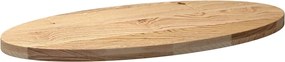 vidaXL Επιτραπέζια επιφάνεια 100x50x4 εκ. από Μασίφ Ξύλο Δρυός Οβάλ