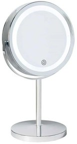 Καθρέπτης Επιτραπέζιος Με Φως Led Touch AH-BA23021 18,5x13,5x32cm Chrome Andrea House Μέταλλο