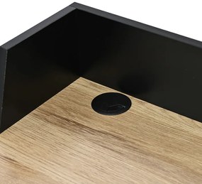 ΓΡΑΦΕΙΟ ΕΡΓΑΣΙΑΣ ZERVAN PAKOWORLD ΣΕ OAK ΑΠΟΧΡΩΣΗ ΜΕ ΠΟΔΙ ΜΑΥΡΟ ΜΕΤΑΛΛΟ 80X50X84ΕΚ