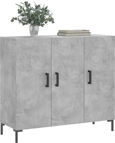 vidaXL Ντουλάπι Γκρι Σκυροδέματος 90x34x80 εκ. Επεξεργασμένο Ξύλο