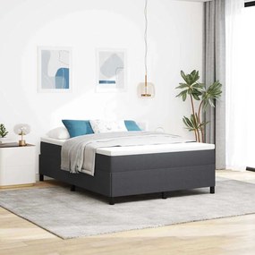 vidaXL Κρεβάτι Γκρι 140x200 εκ από ύφασμα κορ ντ του