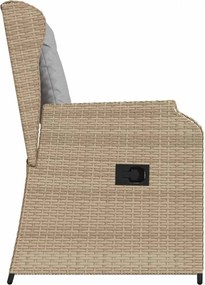 vidaXL Παγκάκι κήπου 2 pcs Μπεζ συνθετικό ρατάν