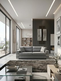 Καναπές Φένια Διθέσιος-165φ 90β εκ-Γκρι Anoixto