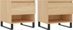 vidaXL Τραπέζια Σαλονιού 2 τεμ. Sonoma Δρυς 50x46x50 εκ. Επεξεργ. Ξύλο