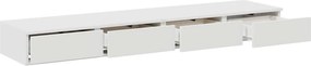 vidaXL Συρτάρια κρεβατιού Λευκό 150 x 36,5 x 16,5 εκ