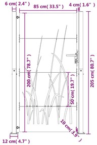 ΠΥΛΗ ΚΗΠΟΥ ΜΕ ΣΧΕΔΙΟ ΓΡΑΣΙΔΙ 105 X 205 ΕΚ. ΑΠΟ ΑΤΣΑΛΙ CORTEN 153231