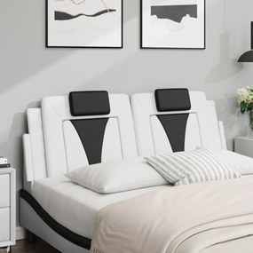 vidaXL Μαξιλάρι για Κεφαλάρι Λευκό μαύρο 120εκ. από Συνθετικό Δέρμα