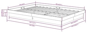 Πλαίσιο Κρεβατιού 140 x 200 εκ. από Μασίφ Ξύλο 819907