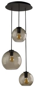 Κρεμαστό Φωτιστικό Οροφής 3xE27 LED 25W IP20 Vetro 7641 Nowodvorski-7641-Μαύρο 7641