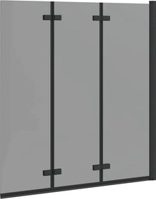 vidaXL Αναδιπλούμενη Καμπίνα Ντους Μαύρο 130 x 138 εκ