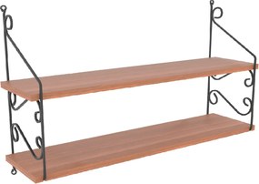 Wall Shelf Seramoni 2'li - Walnut Walnut