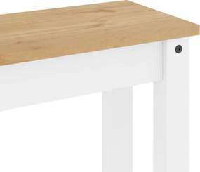 vidaXL Πάγκος Τραπεζαρίας Panama Λευκό 105x30x45 εκ. Μασίφ Ξύλο Πεύκου