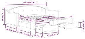 ΚΑΝΑΠΕΣ ΚΡΕΒΑΤΙ ΣΥΡΟΜΕΝΟΣ ΣΚΟΥΡΟ ΓΚΡΙ 90X190 ΕΚ ΎΦΑΣΜΑ ΣΥΡΤΑΡΙΑ 3197577