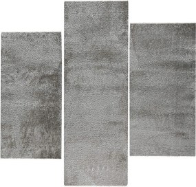 Χαλιά Κρεβατοκάμαρας (Σετ 3τμχ) Polcarpet Satin Shaggy Grey