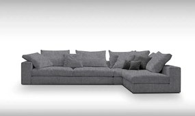 Γωνιακός καναπές Loft-Προσαρμόσιμη-295φ 165β εκ.-Γκρι