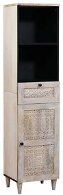 vidaXL Ντουλάπι Μπάνιου Λευκό 38 x 33.5 x 160 εκ Στερεό Ξύλο Μάνγκο