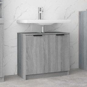 vidaXL Ντουλάπι Μπάνιου Γκρι sonoma 64,5x33,5x59 εκ Επεξεργασμένο Ξύλο