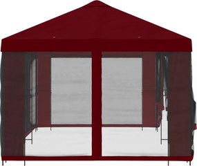 vidaXL Κιόσκι με Πλαϊνές Τοίχους 6 x 3 m Μπορντό