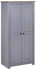 vidaXL Ντουλάπα Γκρι 80 x 50 x 171,5 εκ. από Μασίφ Ξύλο Πεύκου Panama