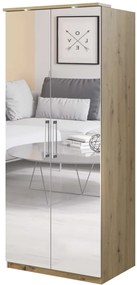 Ντουλάπα Prime Plus δίφυλλη-Fusiko - 90.00Χ63.00Χ217.00cm