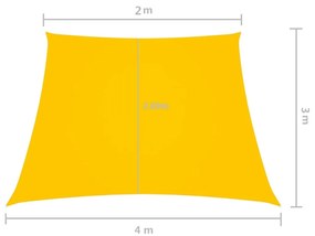 vidaXL Πανί Σκίασης Τρίγωνο Κίτρινο 2/4 x 3 μ. από Ύφασμα Oxford