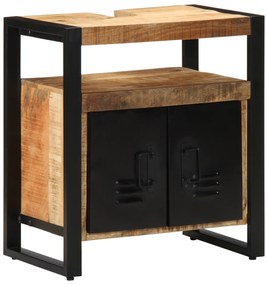 vidaXL Ντουλάπι νιπτήρα 55x35x60 cm από μασίφ ακατέργαστο ξύλο πεύκου