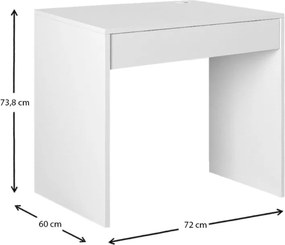 Γραφείο εργασίας Mida Megapap χρώμα sapphire oak 72x60x73,8εκ.