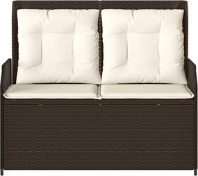 vidaXL Παγκάκι κήπου Καφέ συνθετικό ρατάν