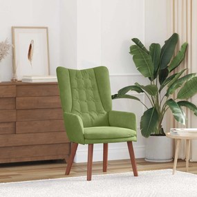 vidaXL Πολυθρόνα Ανοιχτό Πράσινο 63 x 67 x 94 εκ. Βελούδο