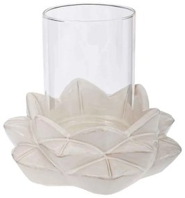 Ιβουαρ Stone Νουφαρο Κηροπηγιο Γυαλι 23x23x18ek 88073 Ηλιαδης