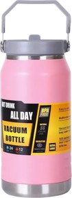 Φορητό παγούρι-θερμός - 1000ml - 123811 - Pink