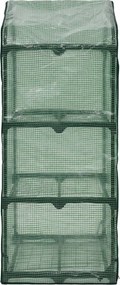 vidaXL Μίνι Θερμοκήπιο με 3 Ράφια 69 x 49 x 125 εκ.