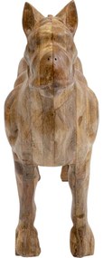 Διακοσμητική Φιγούρα Bulldog Μασίφ Ξύλο 78x22x69,5 εκ. - Καφέ