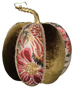 XMAS PUMPKIN BROCADE S ΚΟΛΟΚΥΘΑ FOAM ΥΦΑΣΜΑ ΠΟΛΥΧΡΩΜΟ 19x19xH20cm