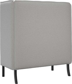 vidaXL Καναπές Υψηλής Πλάτης 101cm Σκούρο γκρι ύφασμα