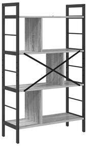 vidaXL Ράφι Βιβλίων Γκρίζο Σονομα 75 x 30 x 123,5 εκ.