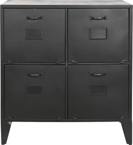 Σιφονιέρα Home ESPRIT Μαύρο Μέταλλο Loft 75 x 45 x 80 cm