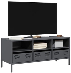 vidaXL Έπιπλο Τηλεόρασης Ανθρακί 101,5x39x43,5εκ. Ατσάλι Ψυχρής Έλασης