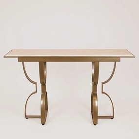Κονσόλα Μεταλλική Χρυσή-Λευκή 140x40x80εκ. ESTHETI 750-39562