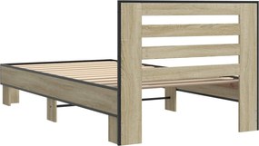 vidaXL Κρεβάτι με Κεφαλάρι Sonoma Δρυς 80 x 200 cm Επεξεργασμένο Ξύλο