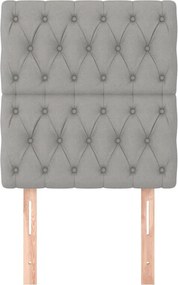 vidaXL Κεφαλάρι Ανοιχτό Γκρι 80x7x118/128 εκ. Ύφασμα