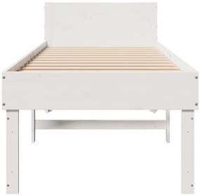 vidaXL Σκελετός Κρεβ. Χωρίς Στρώμα Λευκό 90x190 εκ Μασίφ Πεύκο