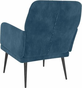 vidaXL Πολυθρόνα Μπλε 62 x 79x 79 εκ. Βελούδινη