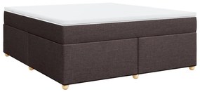 Κρεβάτι Boxspring με Στρώμα Σκούρο Καφέ 180x200 εκ Υφασμάτινο - Καφέ