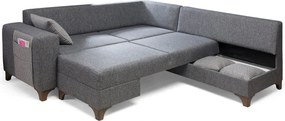 Corner Sofa-Bed Loft - Grey Grey