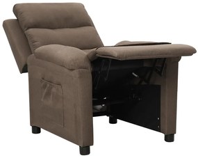 vidaXL Πολυθρόνα Ανακλινόμενη Taupe Υφασμάτινη