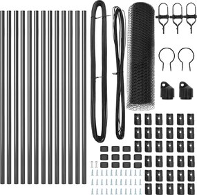 vidaXL Στύλος Περιφράξεων Γκρι 25 x 0,8 μ (25 χλστ δίχτυ)
