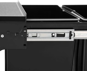 vidaXL Κάδος για Ντουλάπι Κουζίνας Συρόμενος 48 Λίτρων με Soft-Close